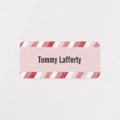 Étiquettes Pastel Stripes Laverie Familiale (Design 1)