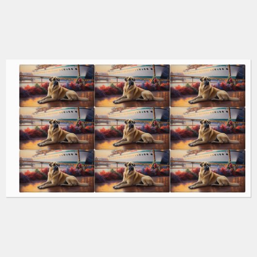 Étiquettes Pasteur anatolien Croisière de Noël : Pawsome (Feuille)