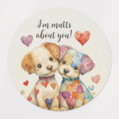 Étiquettes Patchwork Pups Valentine (Design 2)
