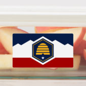 Étiquettes Patriotic labels with flag of Utah, USA (Apposé)