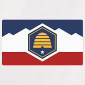 Étiquettes Patriotic labels with flag of Utah, USA (Design 2)