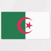 Étiquettes patriotiques avec drapeau d'Algérie (Design 2)