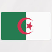 Étiquettes patriotiques avec drapeau d'Algérie (Design 1)