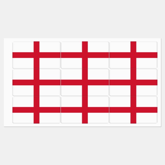 Étiquettes patriotiques avec drapeau d'Angleterre (Feuille)