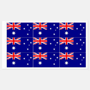 Étiquettes patriotiques avec drapeau d'Australie