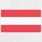 Étiquettes patriotiques avec drapeau d'Autriche (Design 2)