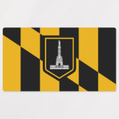 Étiquettes patriotiques avec drapeau de Baltimore  (Design 2)