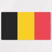 Étiquettes patriotiques avec drapeau de Belgique (Design 2)