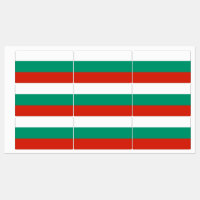 Étiquettes patriotiques avec drapeau de Bulgarie