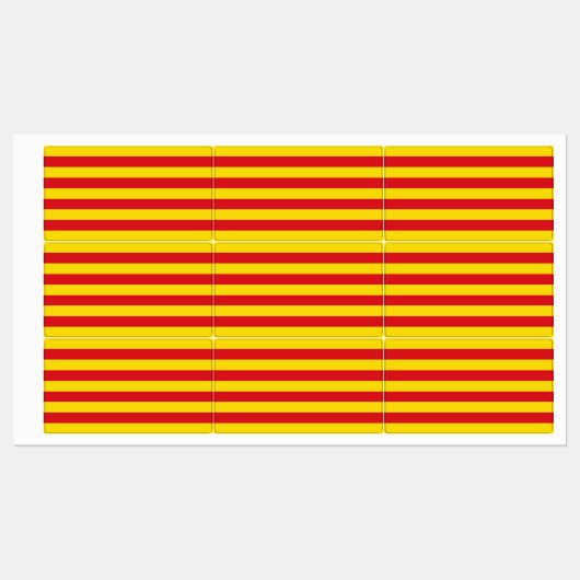 Étiquettes patriotiques avec drapeau de Catalogne (Feuille)
