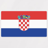 Étiquettes patriotiques avec drapeau de Croatie (Design 2)