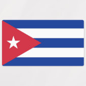 Étiquettes patriotiques avec drapeau de Cuba (Design 1)