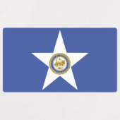 Étiquettes patriotiques avec drapeau de Houston Ci (Design 1)