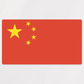 Étiquettes patriotiques avec drapeau de la Chine (Design 2)