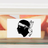 Étiquettes patriotiques avec drapeau de la Corse,  (Apposé)