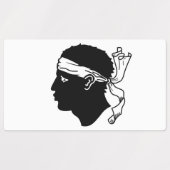 Étiquettes patriotiques avec drapeau de la Corse,  (Design 2)