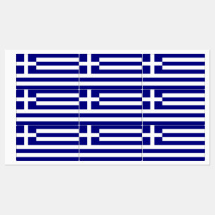 Étiquettes patriotiques avec drapeau de la Grèce