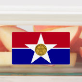 Étiquettes patriotiques avec drapeau de la ville d (Apposé)