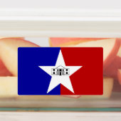 Étiquettes patriotiques avec drapeau de la ville d (Apposé)