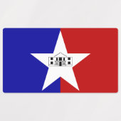 Étiquettes patriotiques avec drapeau de la ville d (Design 1)