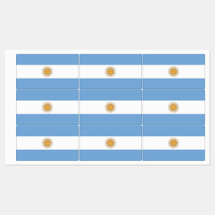 Étiquettes patriotiques avec drapeau de l'Argentin