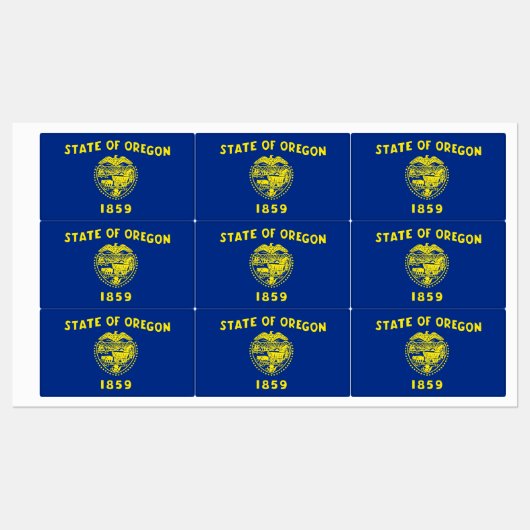 Étiquettes patriotiques avec drapeau de l'Etat de  (Feuille)