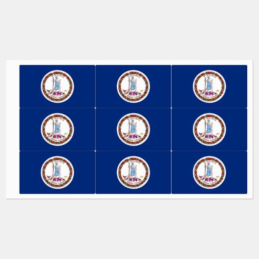 Étiquettes patriotiques avec drapeau de l'État de  (Feuille)