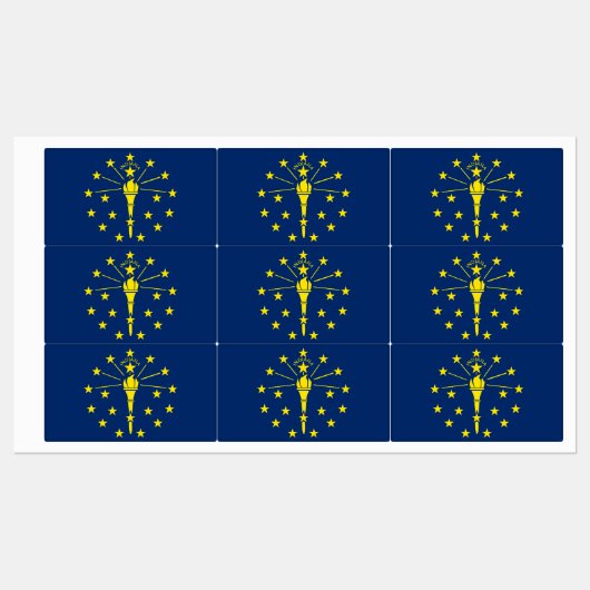 Étiquettes patriotiques avec drapeau de l'état de (Feuille)