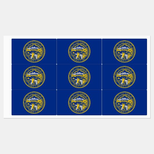 Étiquettes patriotiques avec drapeau de l'État du  (Feuille)