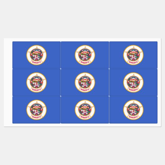 Étiquettes patriotiques avec drapeau de l'Etat du  (Feuille)