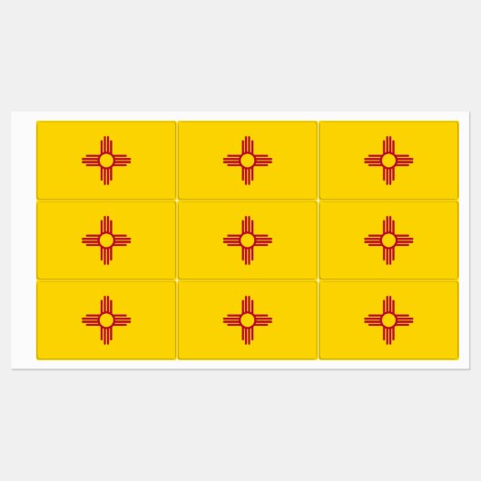 Étiquettes patriotiques avec drapeau de l'Etat du  (Feuille)