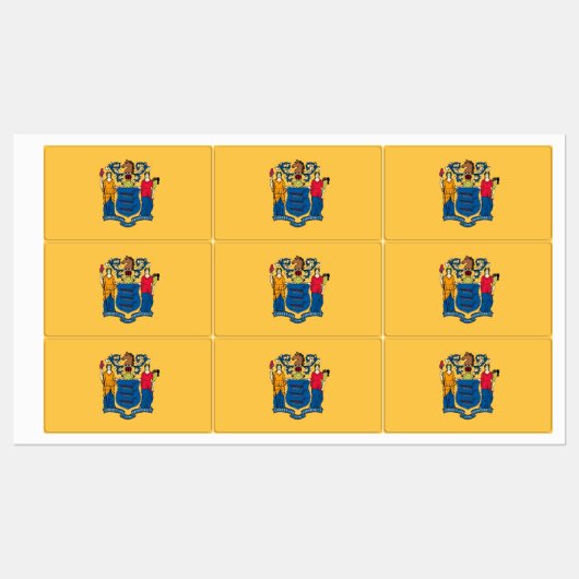 Étiquettes patriotiques avec drapeau de l'État du  (Feuille)