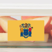 Étiquettes patriotiques avec drapeau de l'État du  (Apposé)