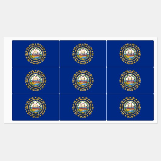 Étiquettes patriotiques avec drapeau de l'Etat du  (Feuille)