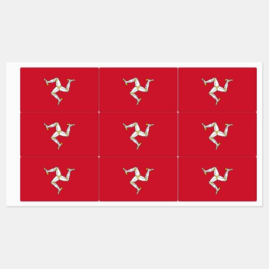 Étiquettes patriotiques avec drapeau de l'île de M (Feuille)