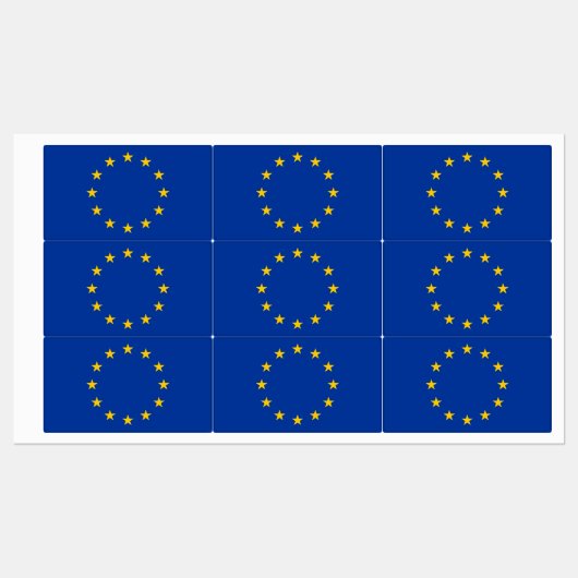 Étiquettes patriotiques avec drapeau de l'Union eu (Feuille)