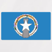 Étiquettes patriotiques avec drapeau de Mariana du (Design 1)