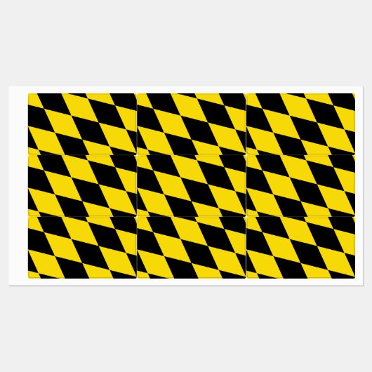 Étiquettes patriotiques avec drapeau de Munich (Feuille)