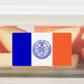 Étiquettes patriotiques avec drapeau de New York (Apposé)