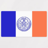 Étiquettes patriotiques avec drapeau de New York (Design 2)