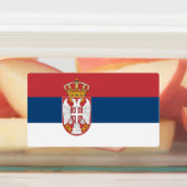 Étiquettes patriotiques avec drapeau de Serbie (Apposé)