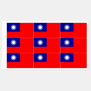 Étiquettes patriotiques avec drapeau de Taïwan