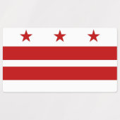 Étiquettes patriotiques avec drapeau de Washington (Design 2)