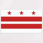 Étiquettes patriotiques avec drapeau de Washington (Design 1)