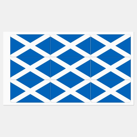 Étiquettes patriotiques avec drapeau d'Ecosse (Feuille)