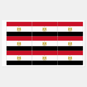 Étiquettes patriotiques avec drapeau d'Egypte