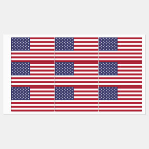 Étiquettes patriotiques avec drapeau des Etats-Uni