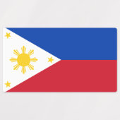 Étiquettes patriotiques avec drapeau des Philippin (Design 2)