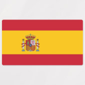 Étiquettes patriotiques avec drapeau d'Espagne (Design 1)
