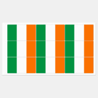 Étiquettes patriotiques avec drapeau d'Irlande